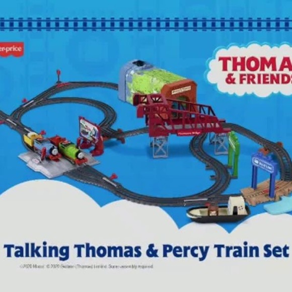 Talking Thomas & Percy Train Set, Motorized Train and Track 42 Pieces New In Box - Picture 17 of 17